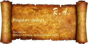 Regdon Antal névjegykártya